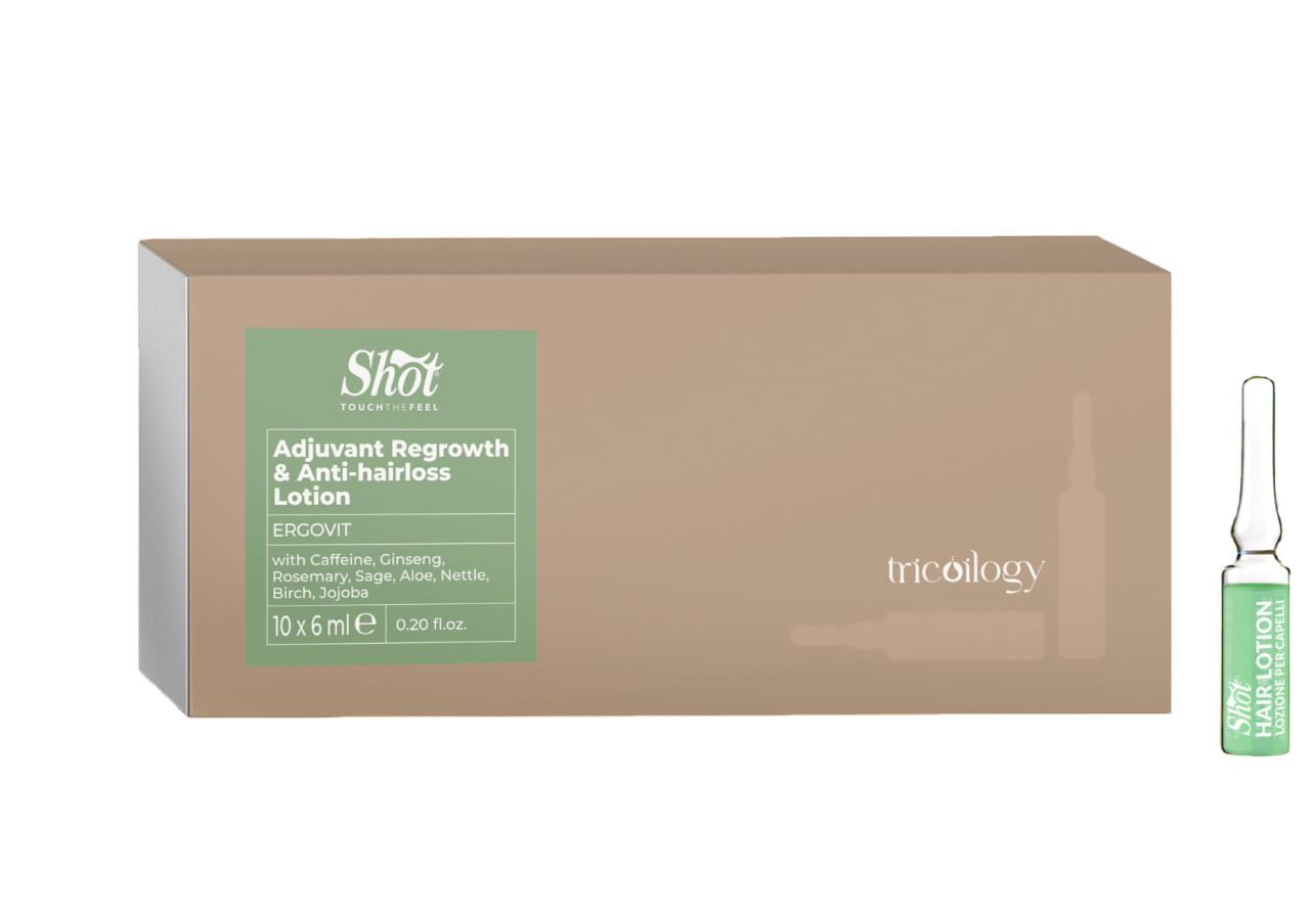 Ампули проти випадіння волосся Shot Ergovit Adjuvant Regrowth & Anti-hairloss Lotion, 10 x 6 ml - 1